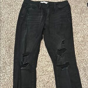 Kan can black destructed skinny jean
